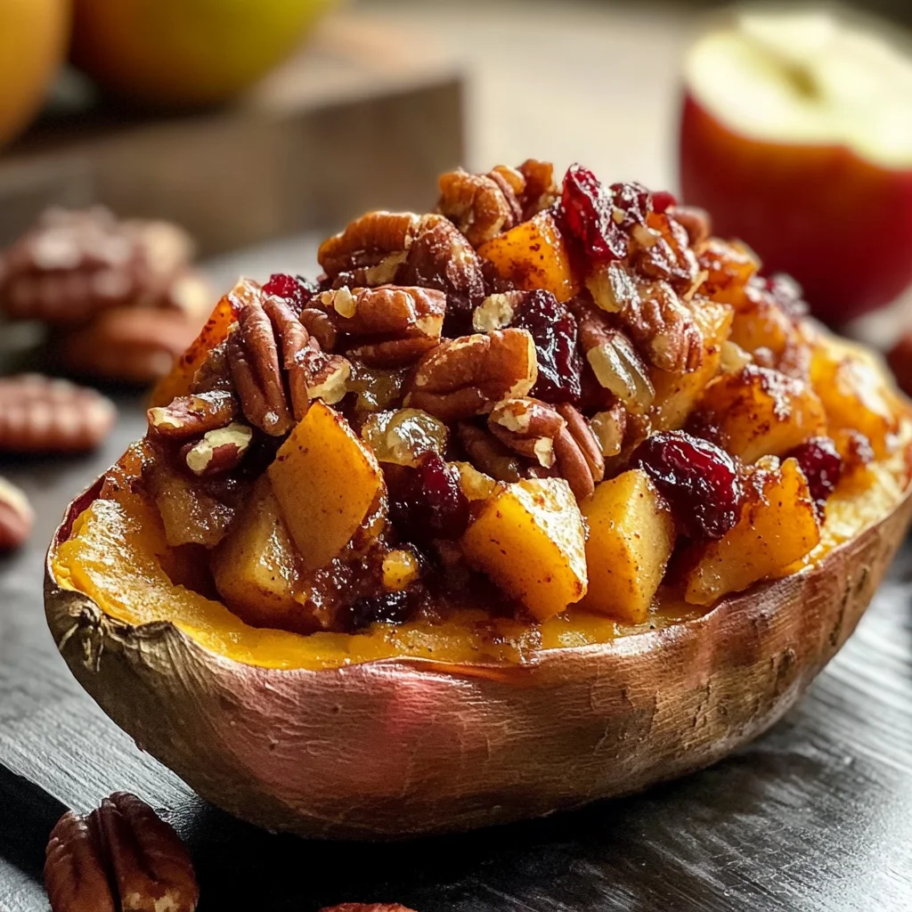 Apple Spiced Stuffed Sweet Potatoes Recipe