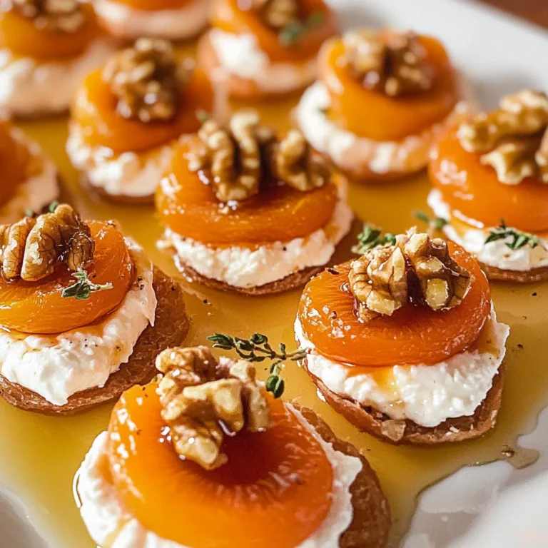 Elegant Apricot and Goat Cheese Appetizers