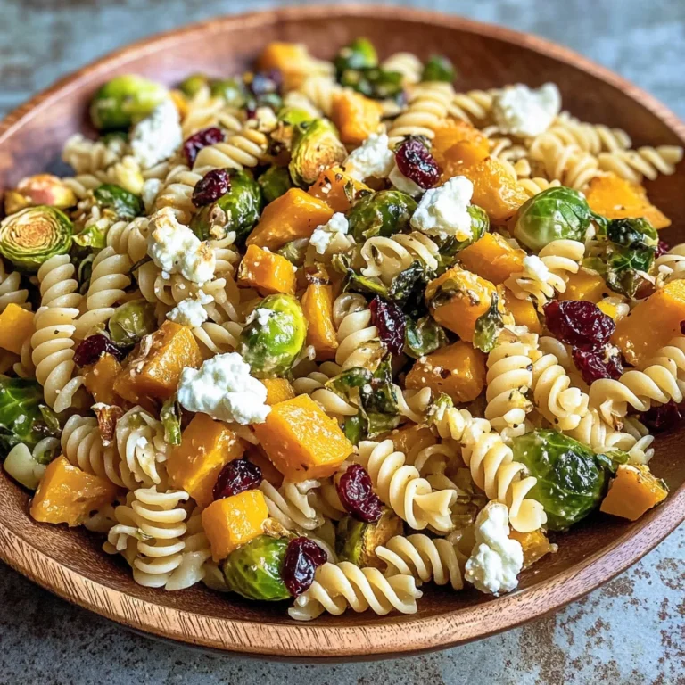 Fall Pasta Salad with Butternut Squash and Brussels