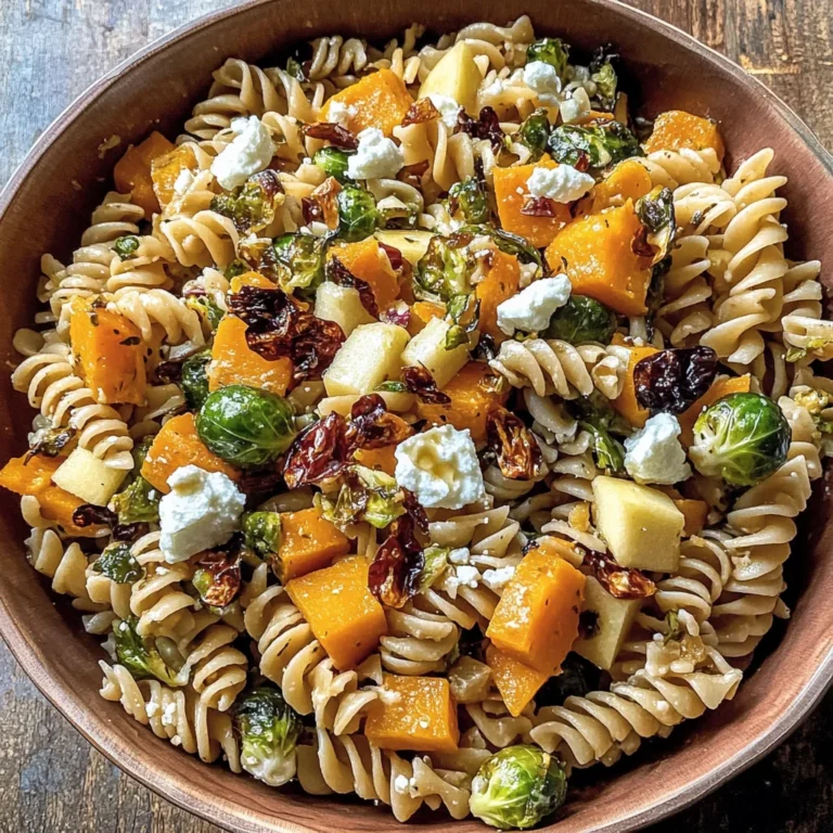 Fall Pasta Salad with Butternut Squash and Brussels