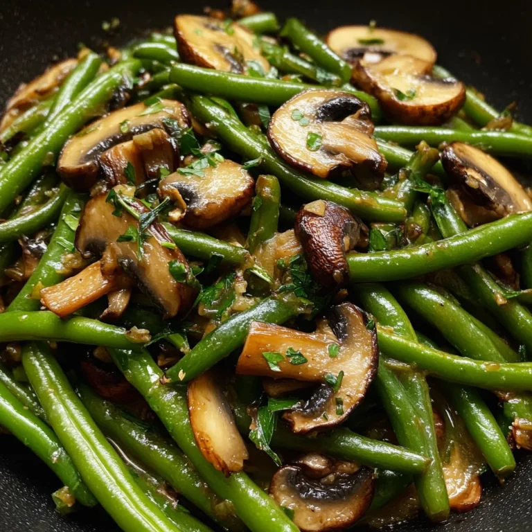 Green Beans with Mushrooms