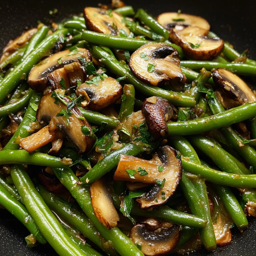 Green Beans with Mushrooms