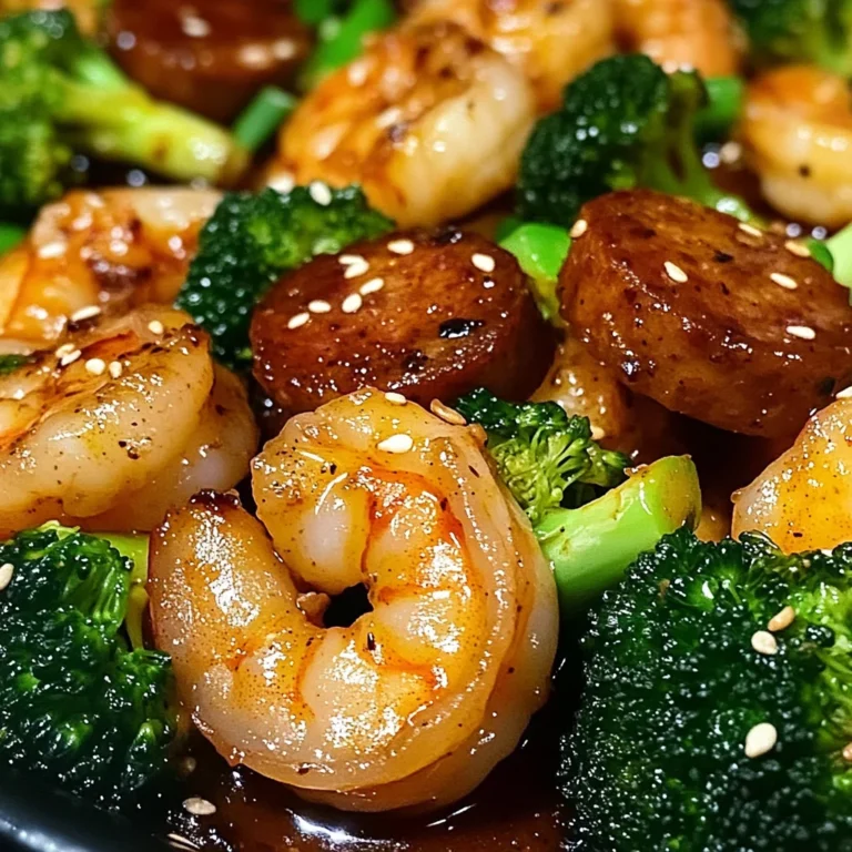 Honey Garlic Shrimp, Sausage & Broccoli - The Perfect Easy Dinner