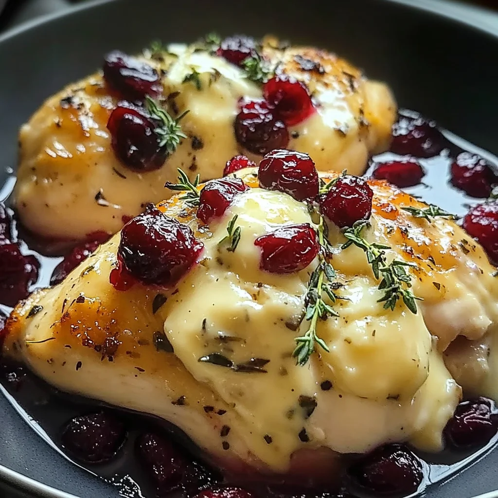 Impressive Cranberry Brie Stuffed Chicken