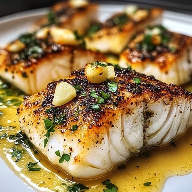 Lemon Garlic Butter Cod with Crispy Skin