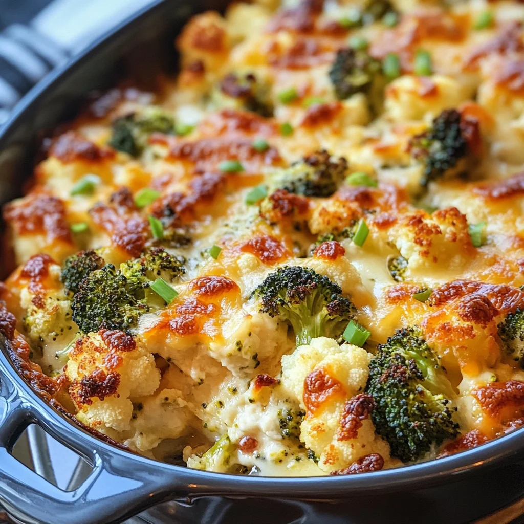 Loaded Cauliflower Broccoli Casserole