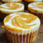 Mini Pumpkin Swirled Cheesecakes