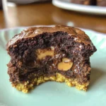Peanut Butter Cup Stuffed Brookies