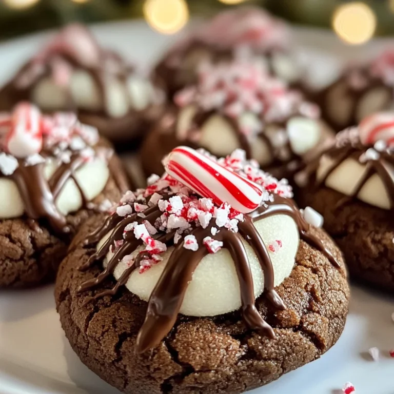 Peppermint Chocolate Blossom Cookies