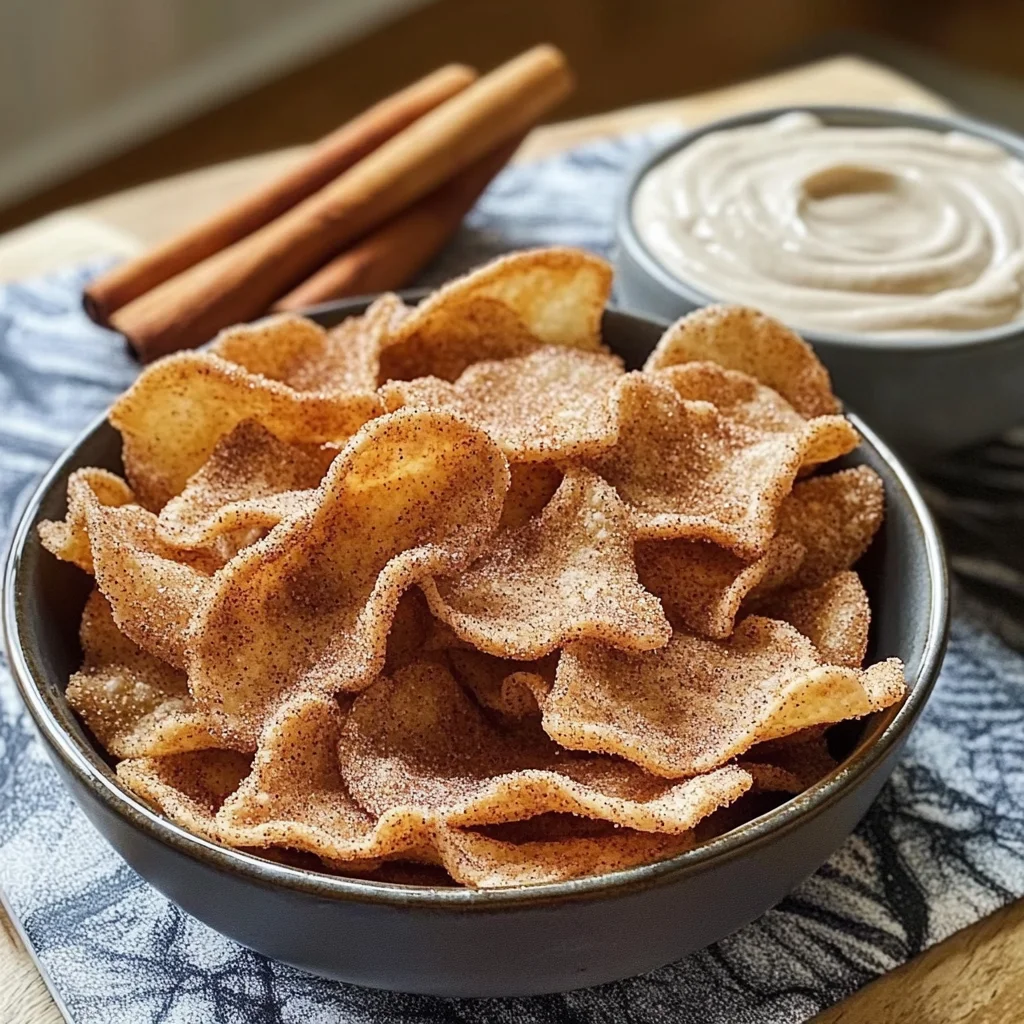 Pie Crust Chips with Cinnamon Dip