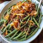 Roasted Green Beans with Caramelized Onions