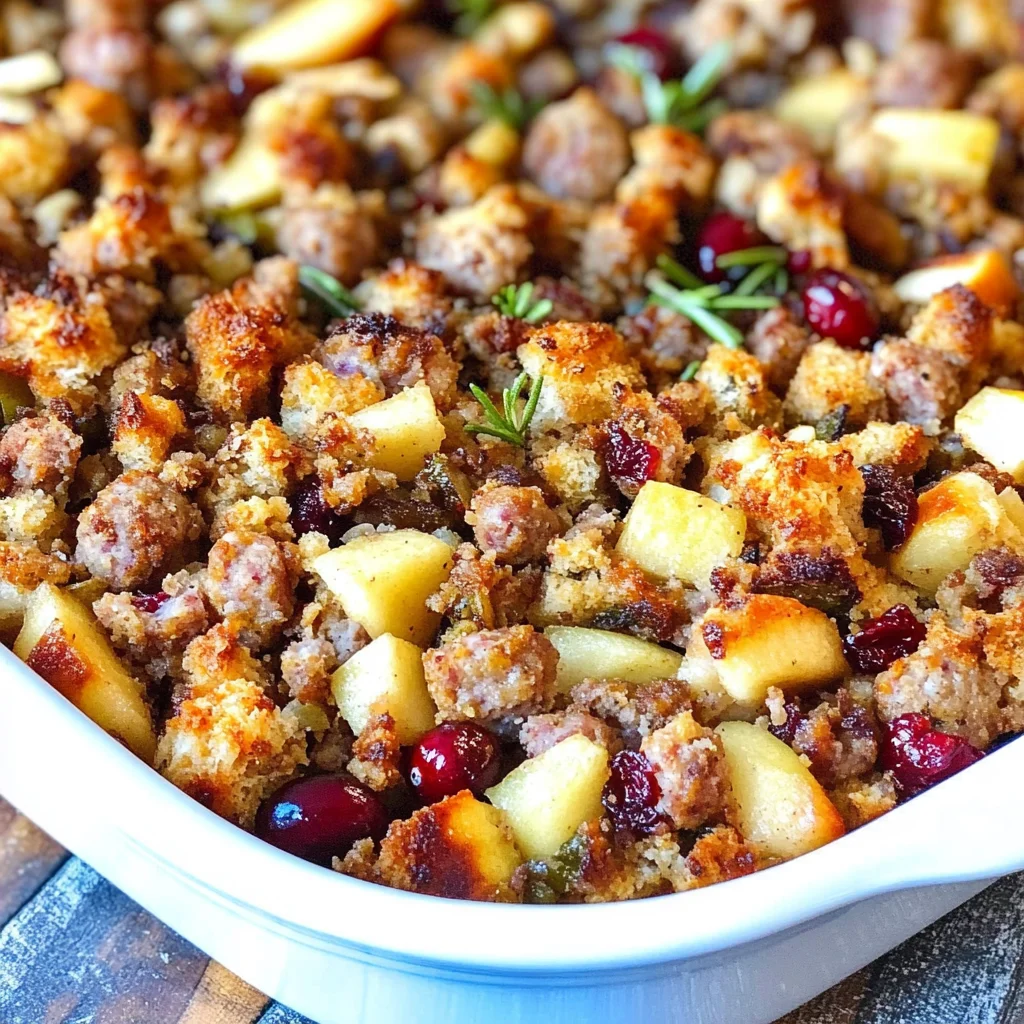 Sausage, Apple, and Cranberry Stuffing