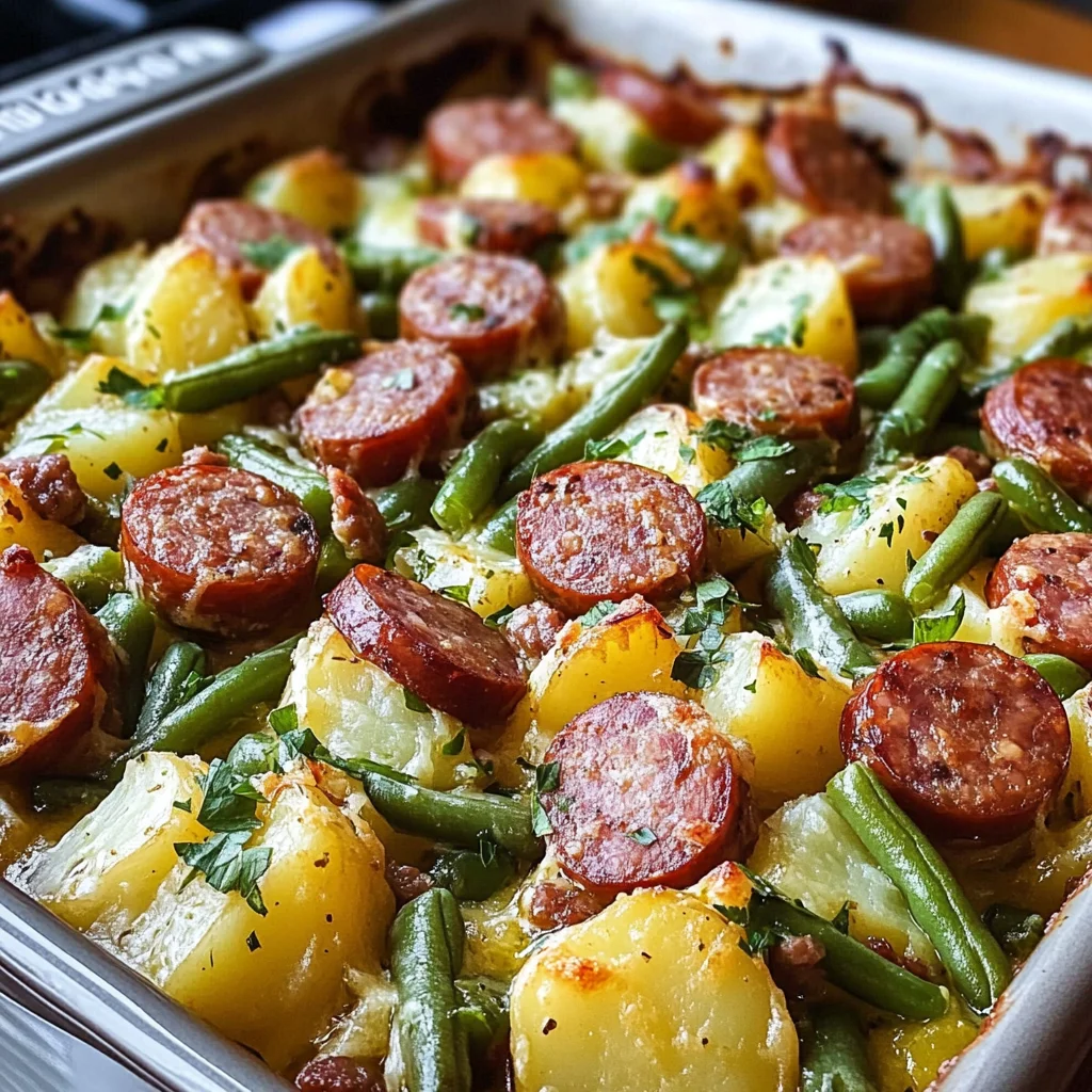 Sausage Green Bean Potato Casserole