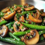 Sautéed Mushrooms and Green Beans