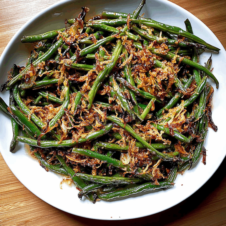 Roasted Green Beans with Caramelized Shallots