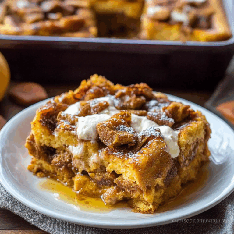 Pumpkin Spice French Toast Casserole