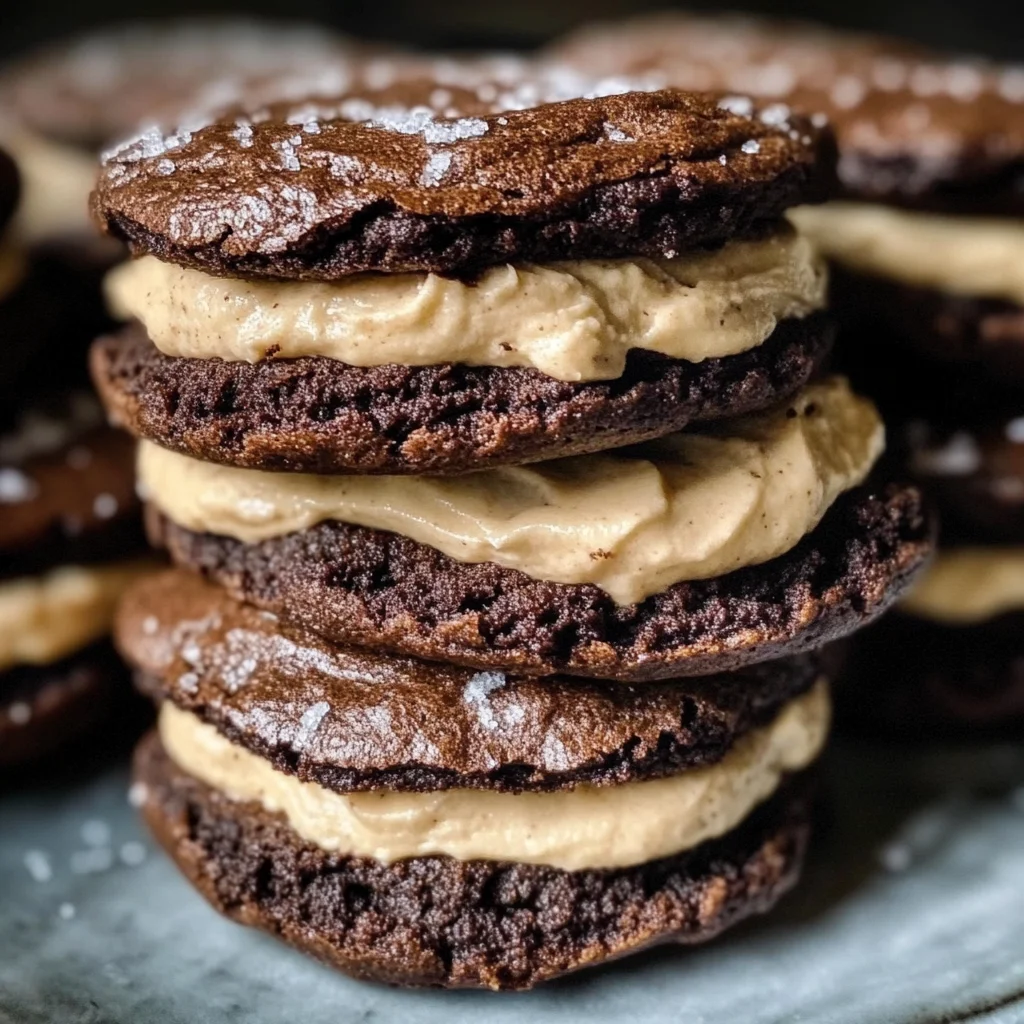 Brownie Cookie Sandwiches with Cookie Dough Buttercream