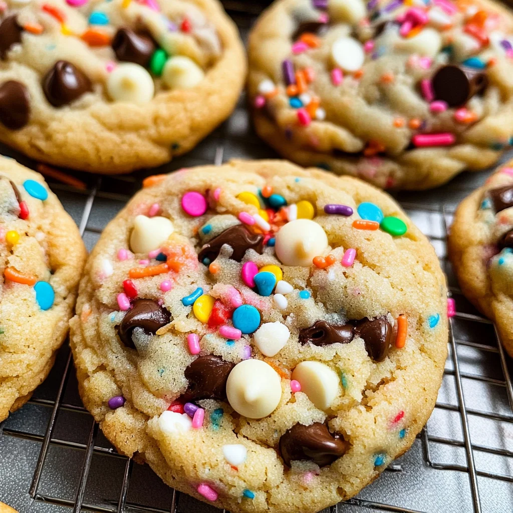 Cake Batter Chocolate Chip Cookies