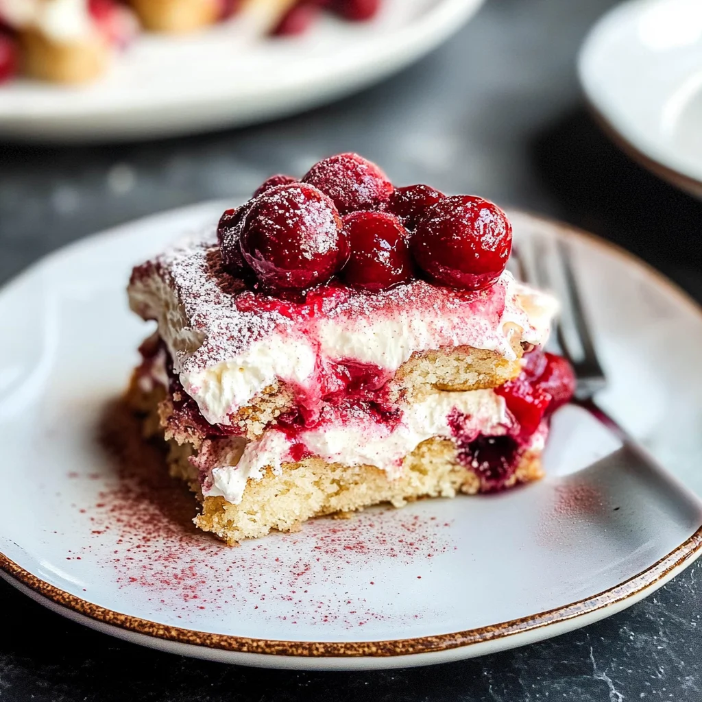 Cherry Almond Tiramisu