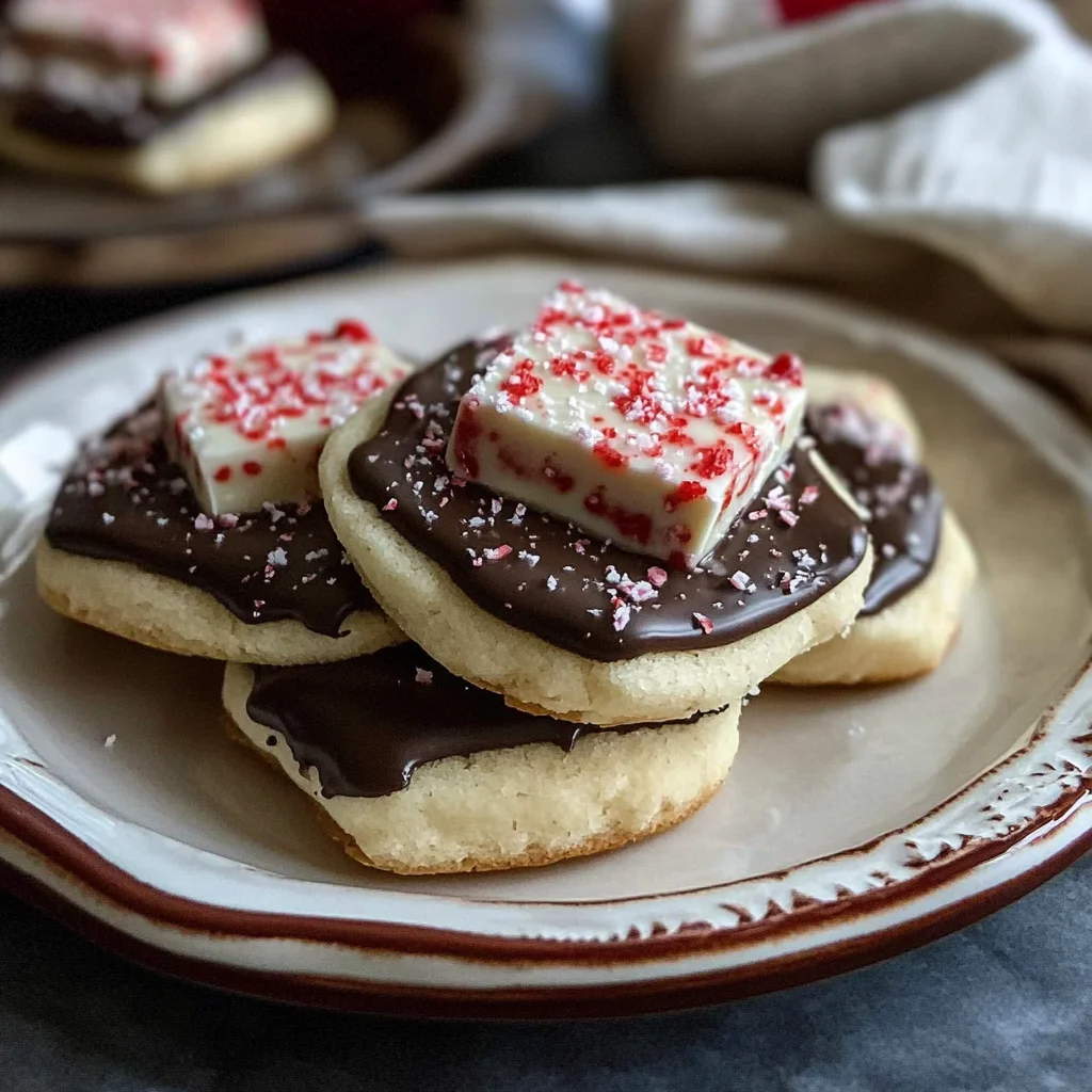 Chocolate Peppermint Bark Sugar Cookies