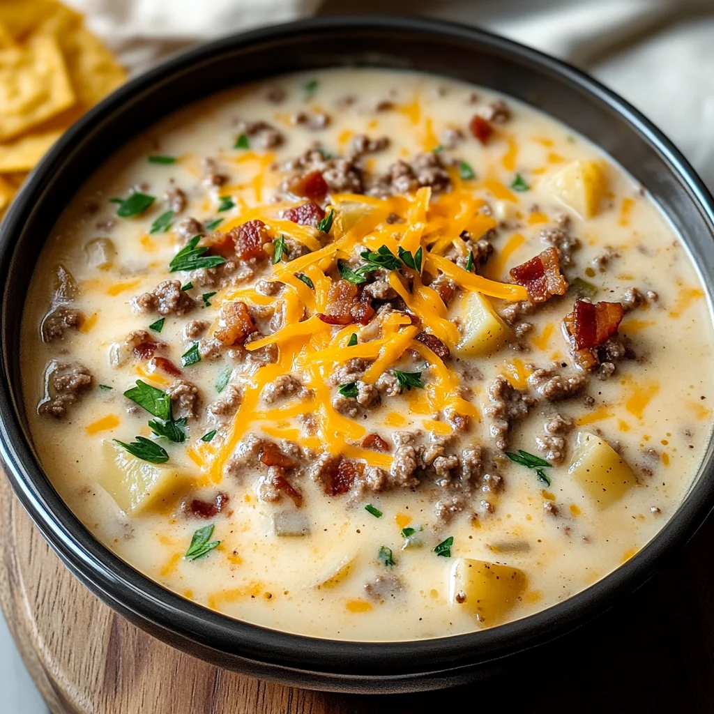 Easy Cheeseburger Soup