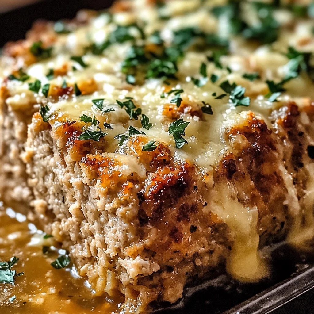 Make Juicy Garlic Parmesan Chicken Meatloaf for a Delicious Dinner!