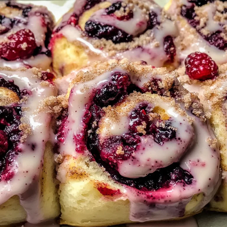 Soft & Gooey Blackberry Raspberry Sweet Rolls