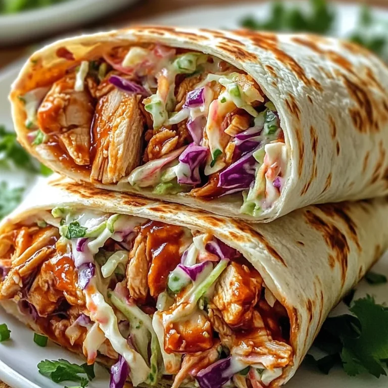 BBQ Chicken Coleslaw Wraps