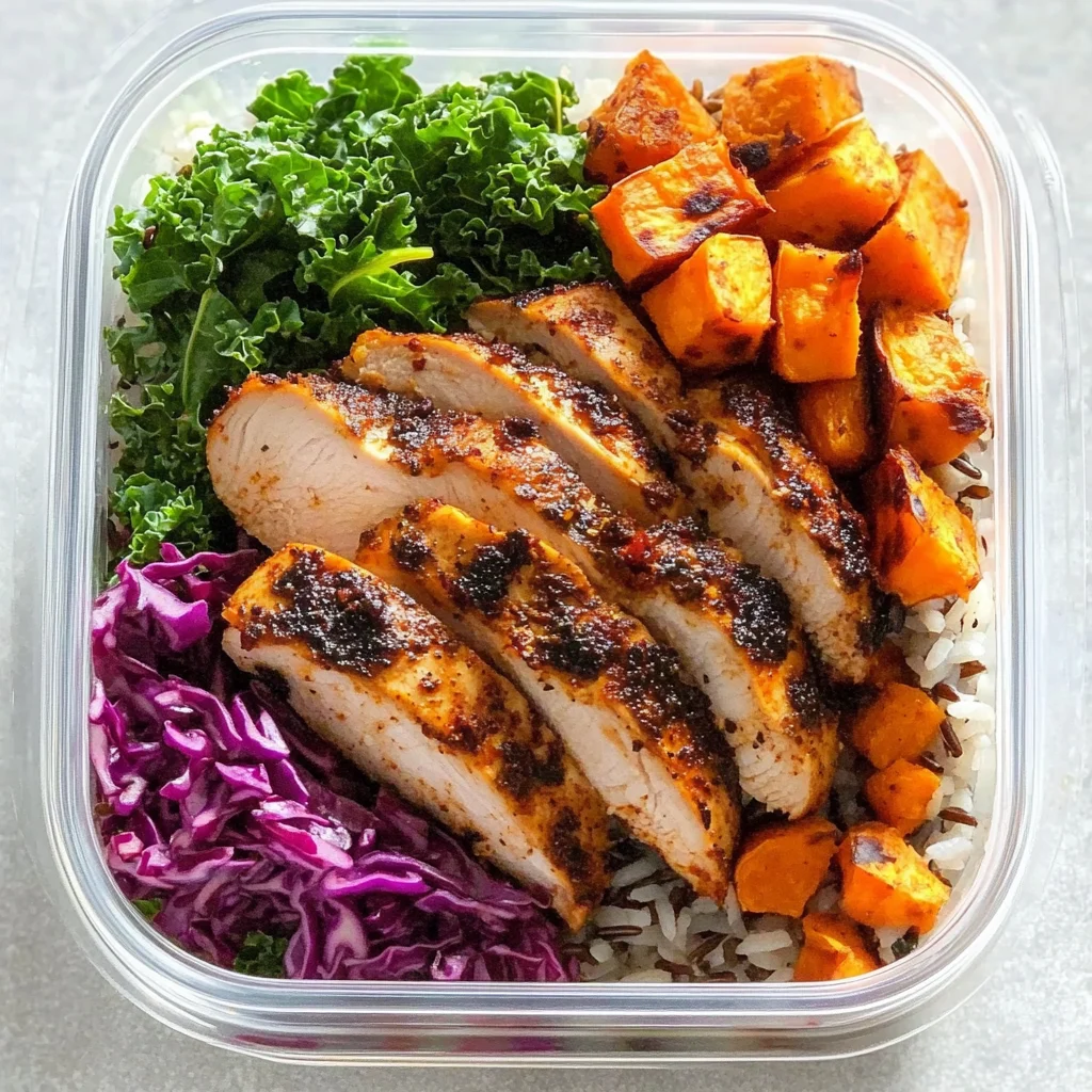 Blackened Chicken and Sweet Potato Meal Prep Bowls
