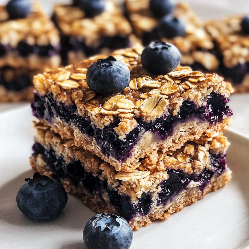 Blueberry Baked Oatmeal Bars
