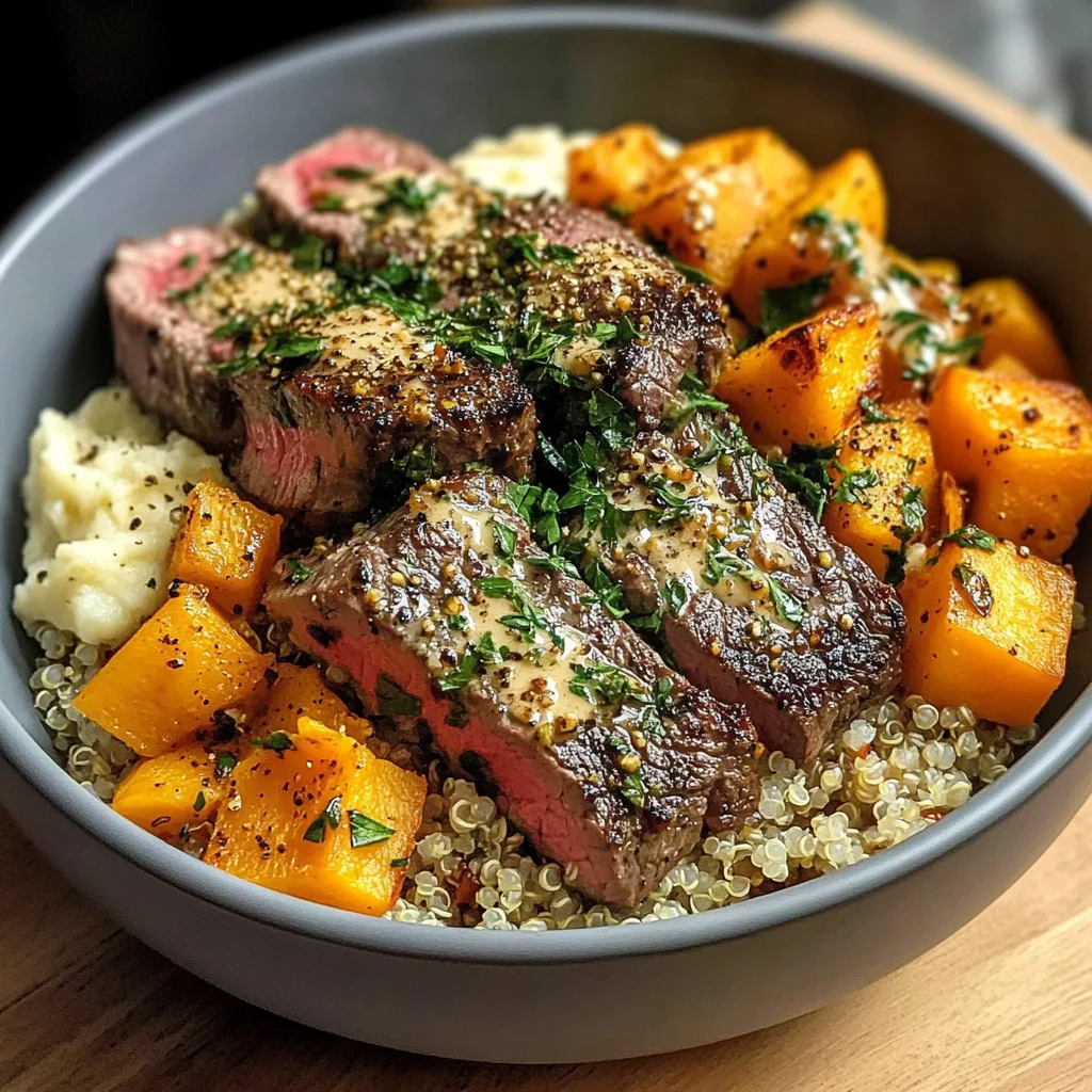 Butternut Squash Steak Bowls