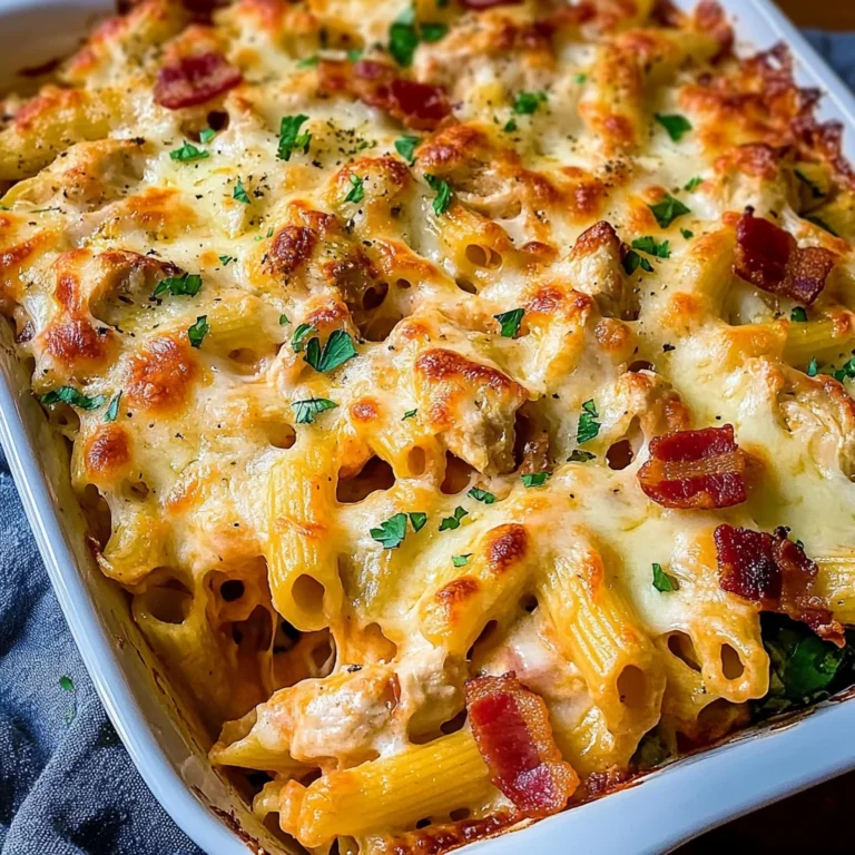 Cheesy Pasta Bake With Chicken And Bacon Recipe