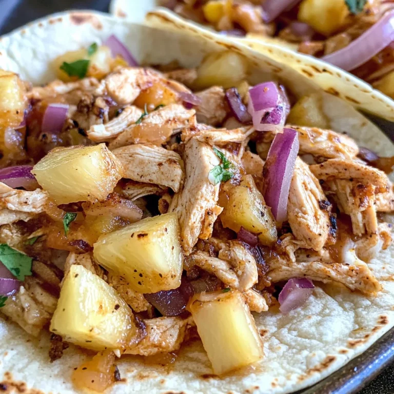 Chipotle Pineapple Chicken Tacos