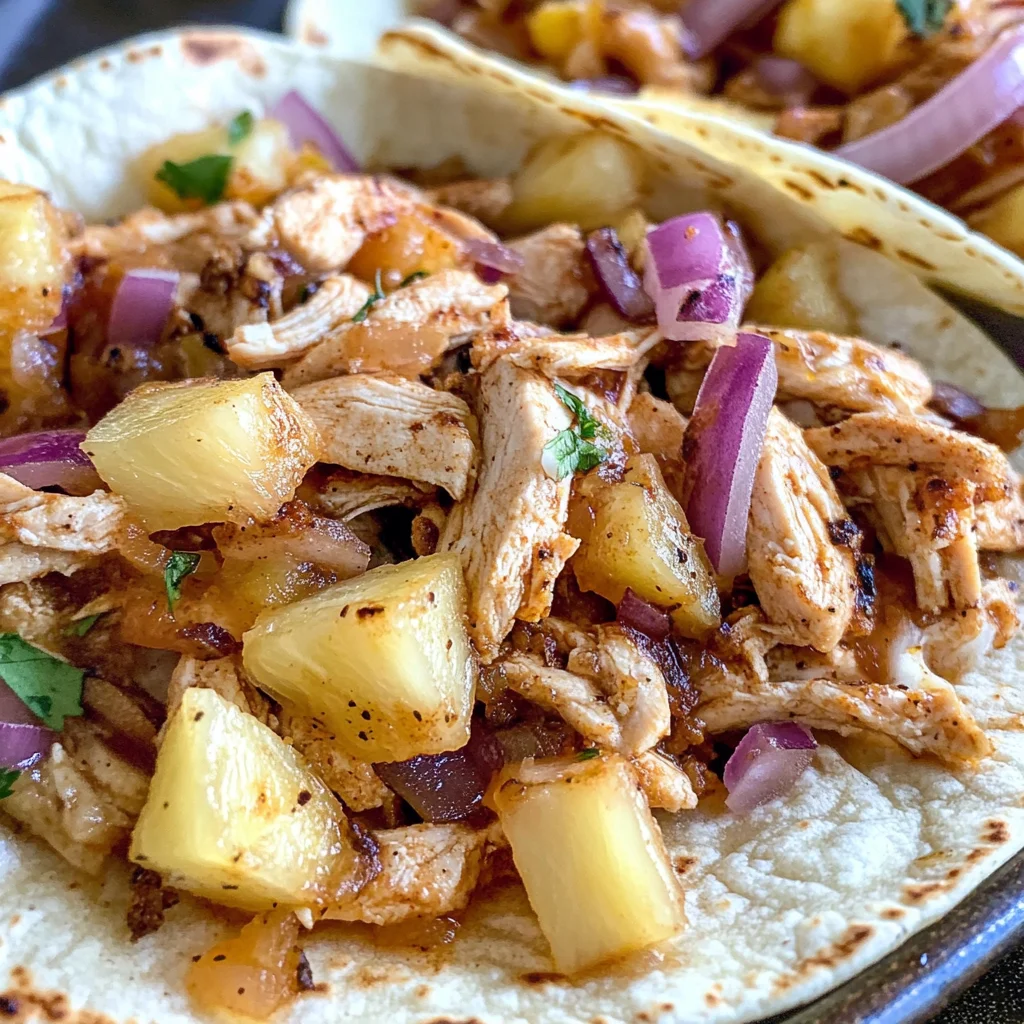 Chipotle Pineapple Chicken Tacos