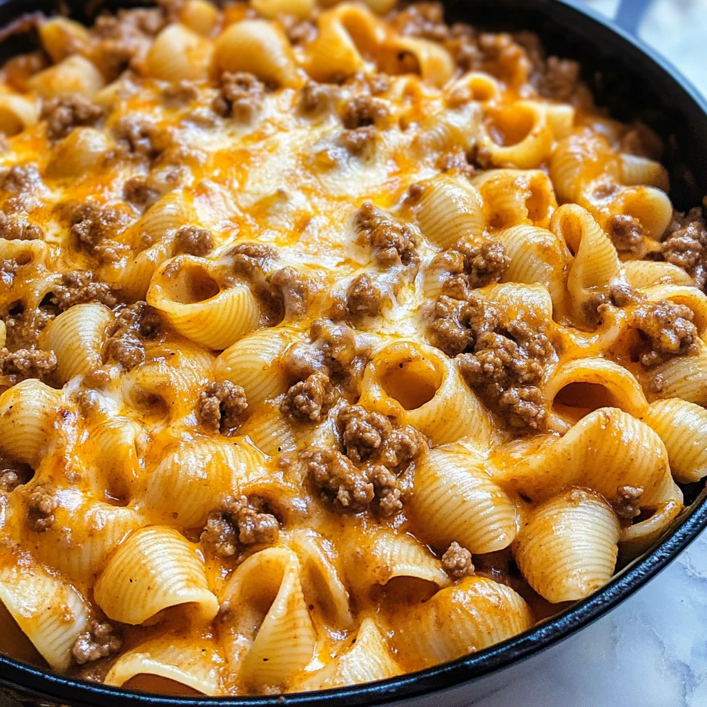 Creamy Beef and Shells