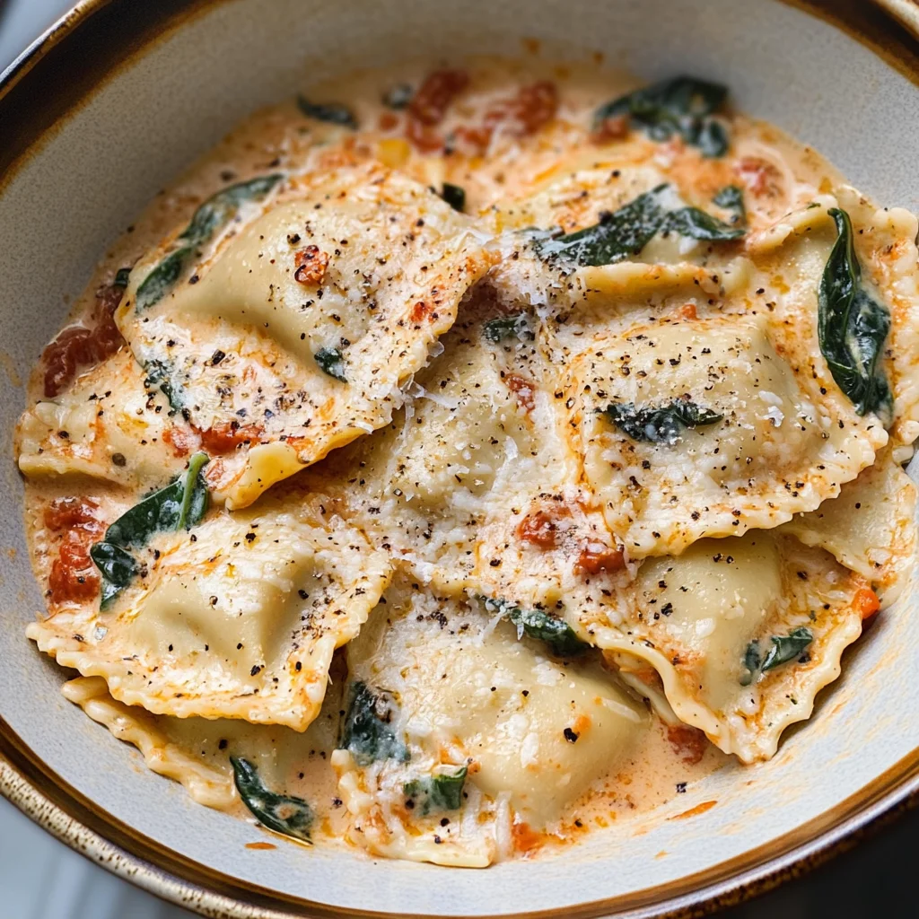 Creamy Tuscan Garlic Ravioli