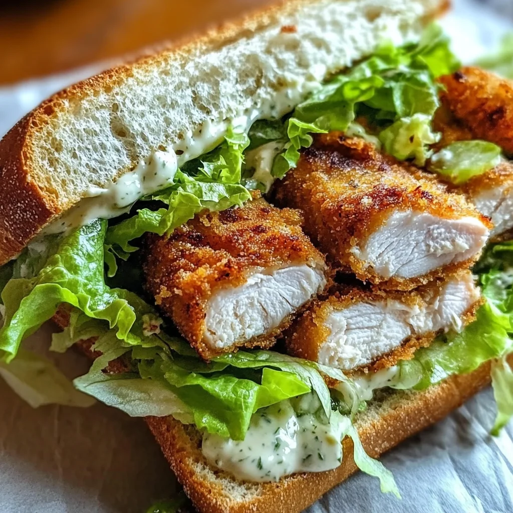 Crunchy Chicken Caesar Sandwich