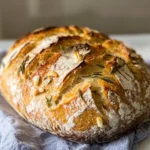Crusty Roasted Garlic and Rosemary Bread