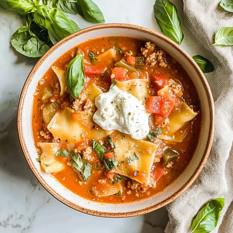 Easy Creamy Lasagna Soup
