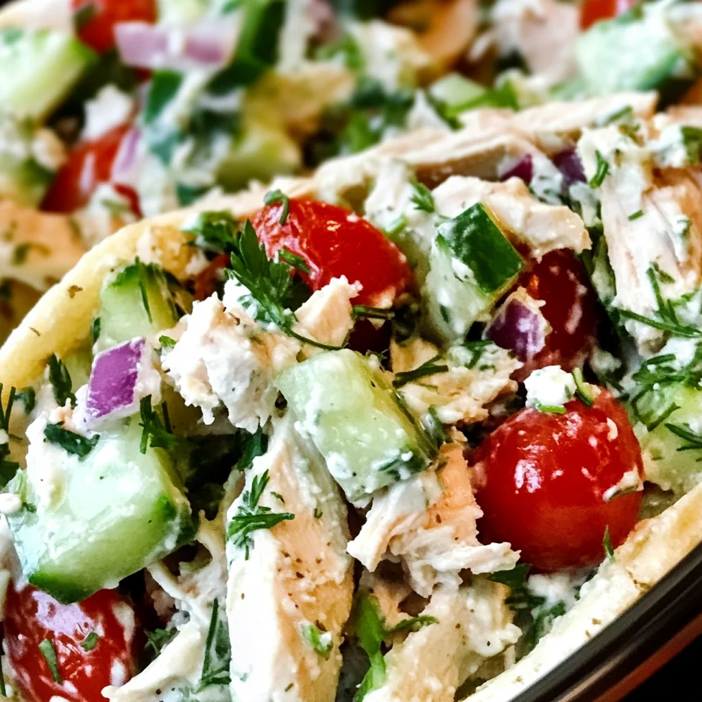 Easy Greek Tzatziki Chicken Salad