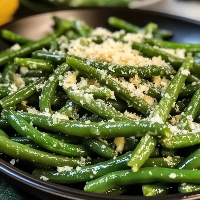 Garlic Green Beans with Parmesan
