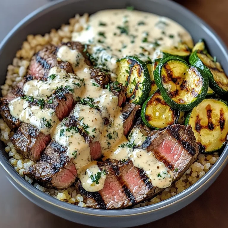 Grilled Steak Bowl Creamy Sauce