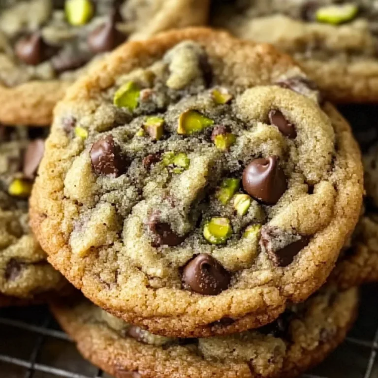 Pistachio Cream Chocolate Chip Cookies