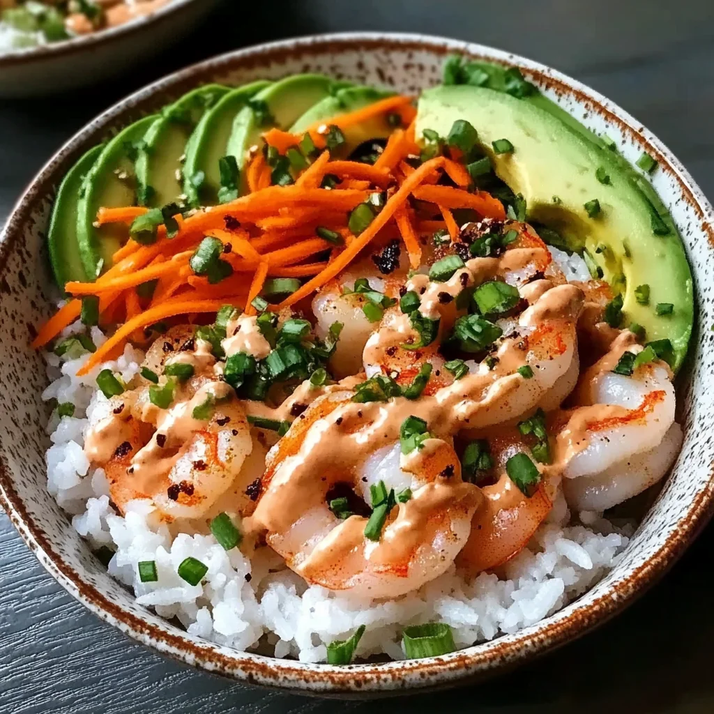Shrimp Rice Bowls with Spicy Mayo