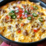 Spicy sausage cheese dip