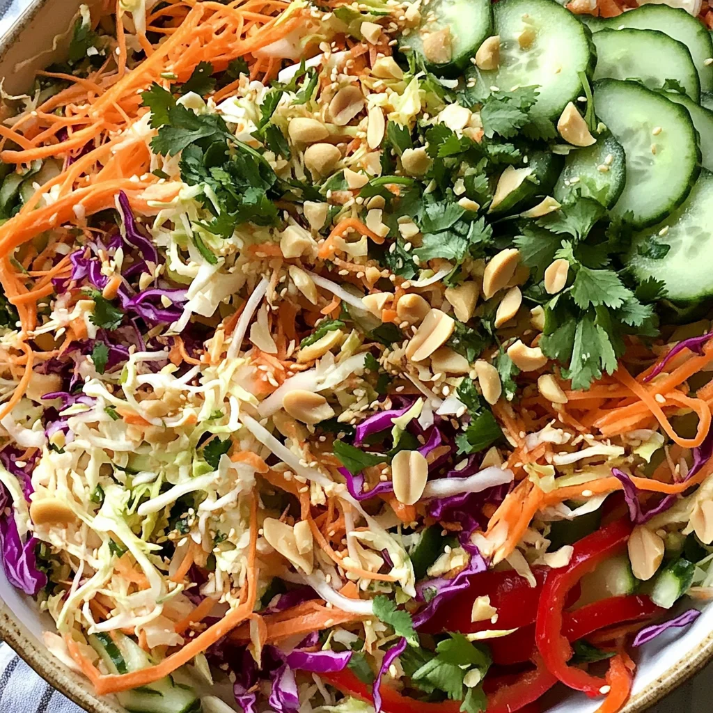 Spring Roll Salad with Sesame Ginger Dressing