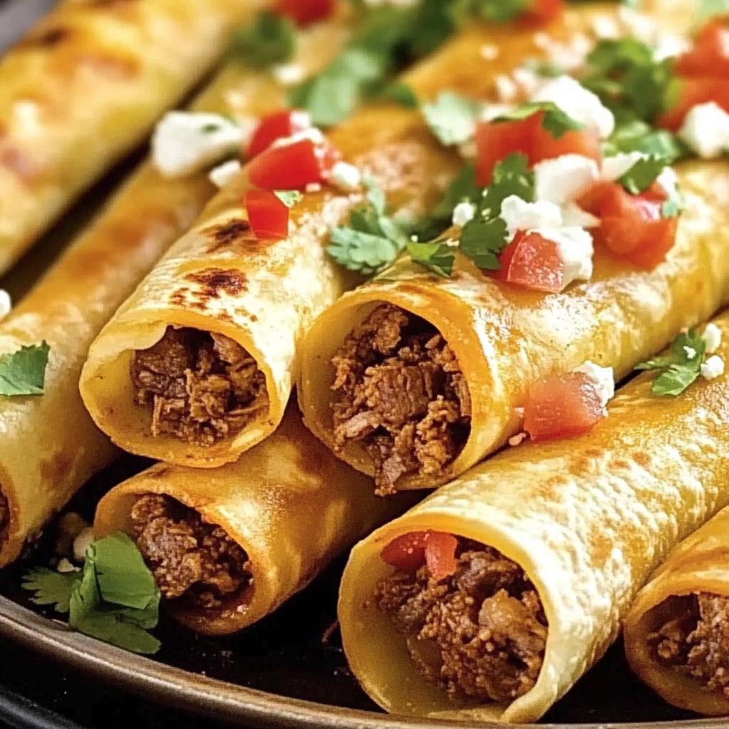 Oven Baked Beef Taquitos