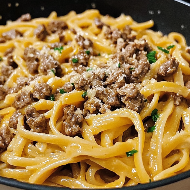 Delicious Garlic Beef Pasta