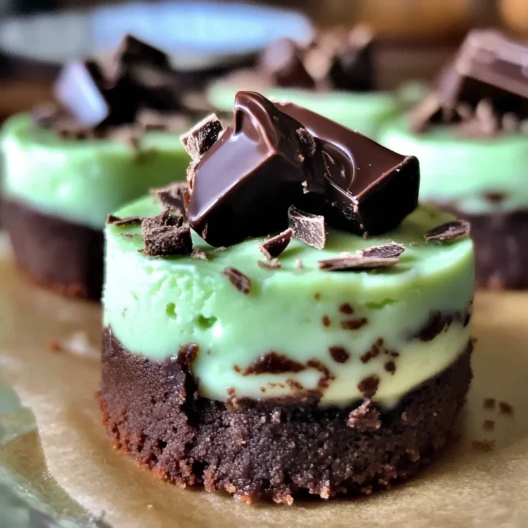 Andes Mint Mini Cheesecakes