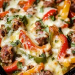 Cheesy Italian Sausage and Bell Pepper Casserole